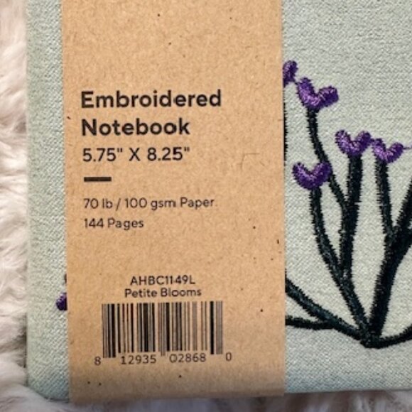 Cloth Covered Embroidered Journal by Denik NWT - Picture 2 of 8